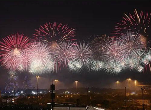 罗田县焰火晚会